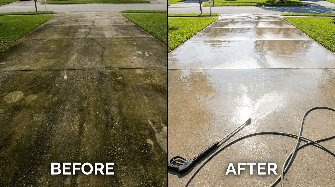House Pressure Washing & Soft Washing before and after