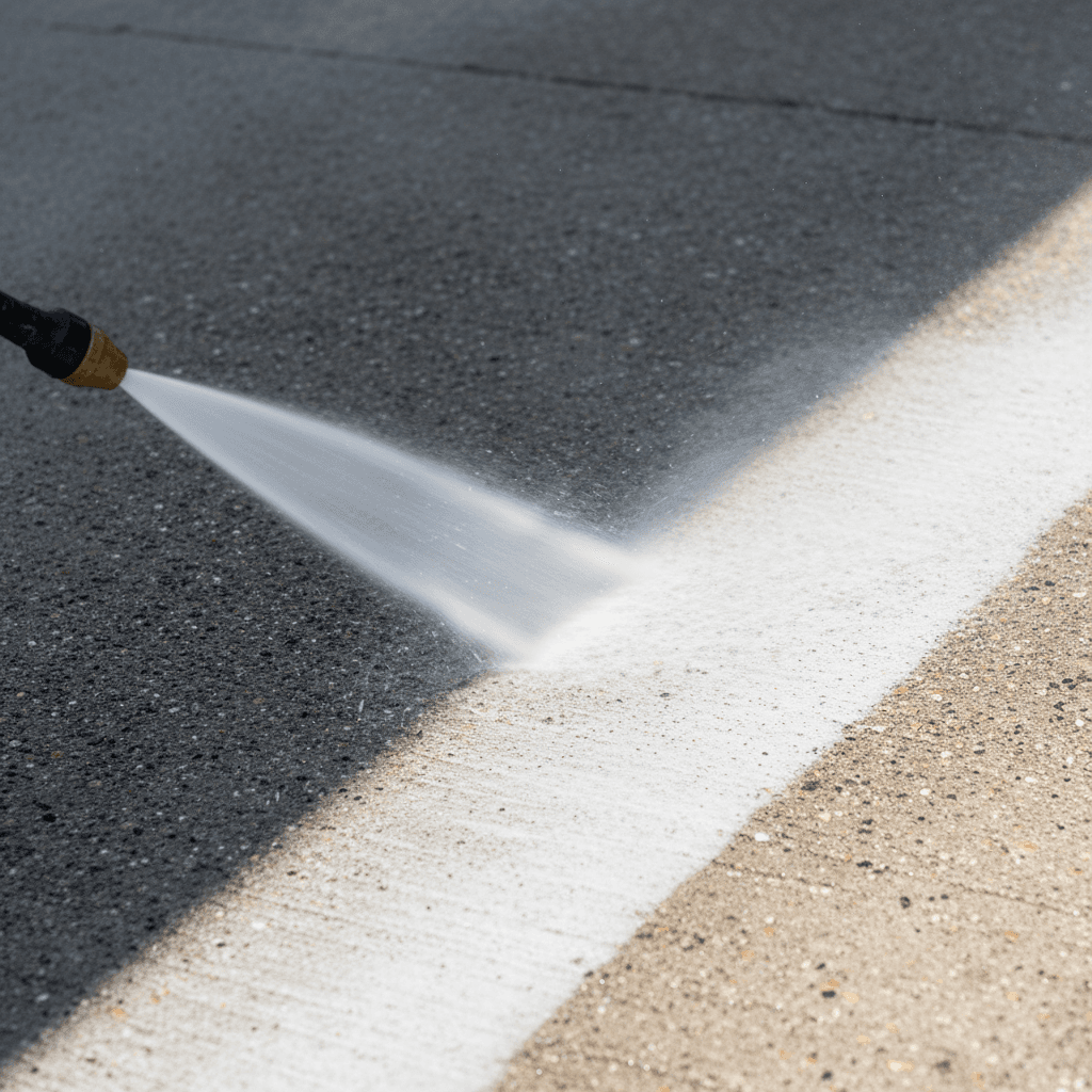 Driveway & Concrete Cleaning before and after